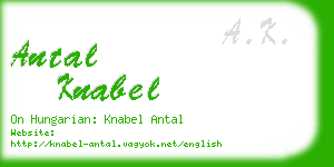 antal knabel business card